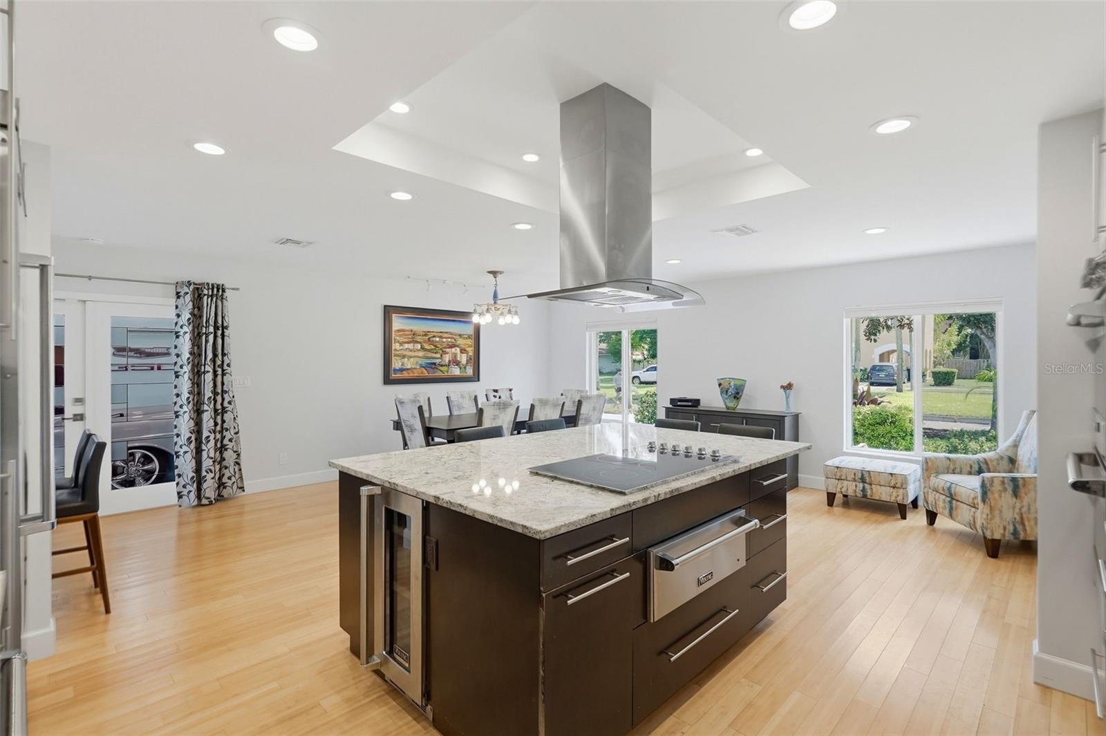 AC garage located through french doors