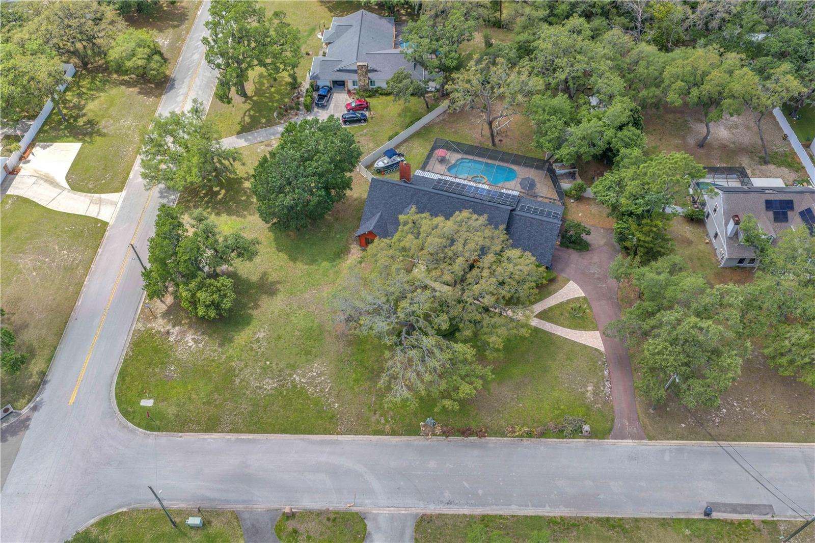Large corner lot just under an acre