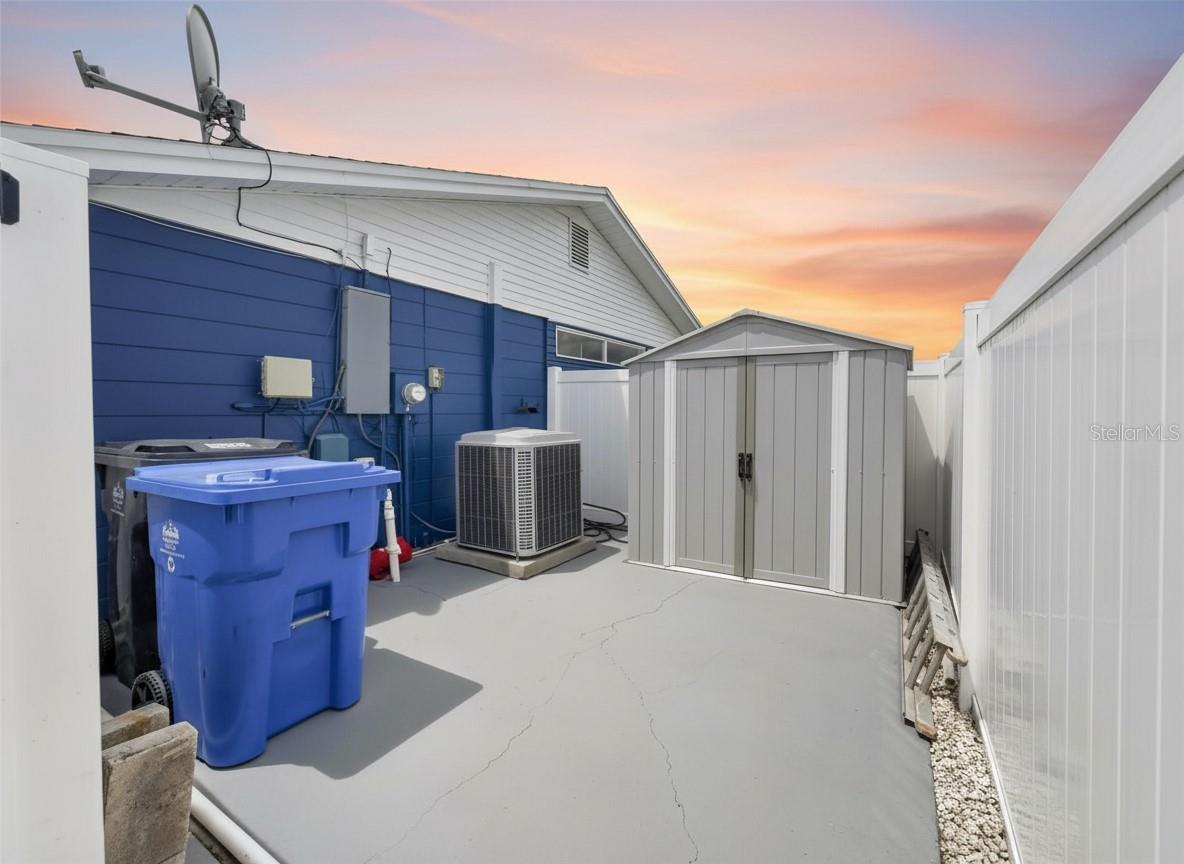 This photo includes a virtual shed.