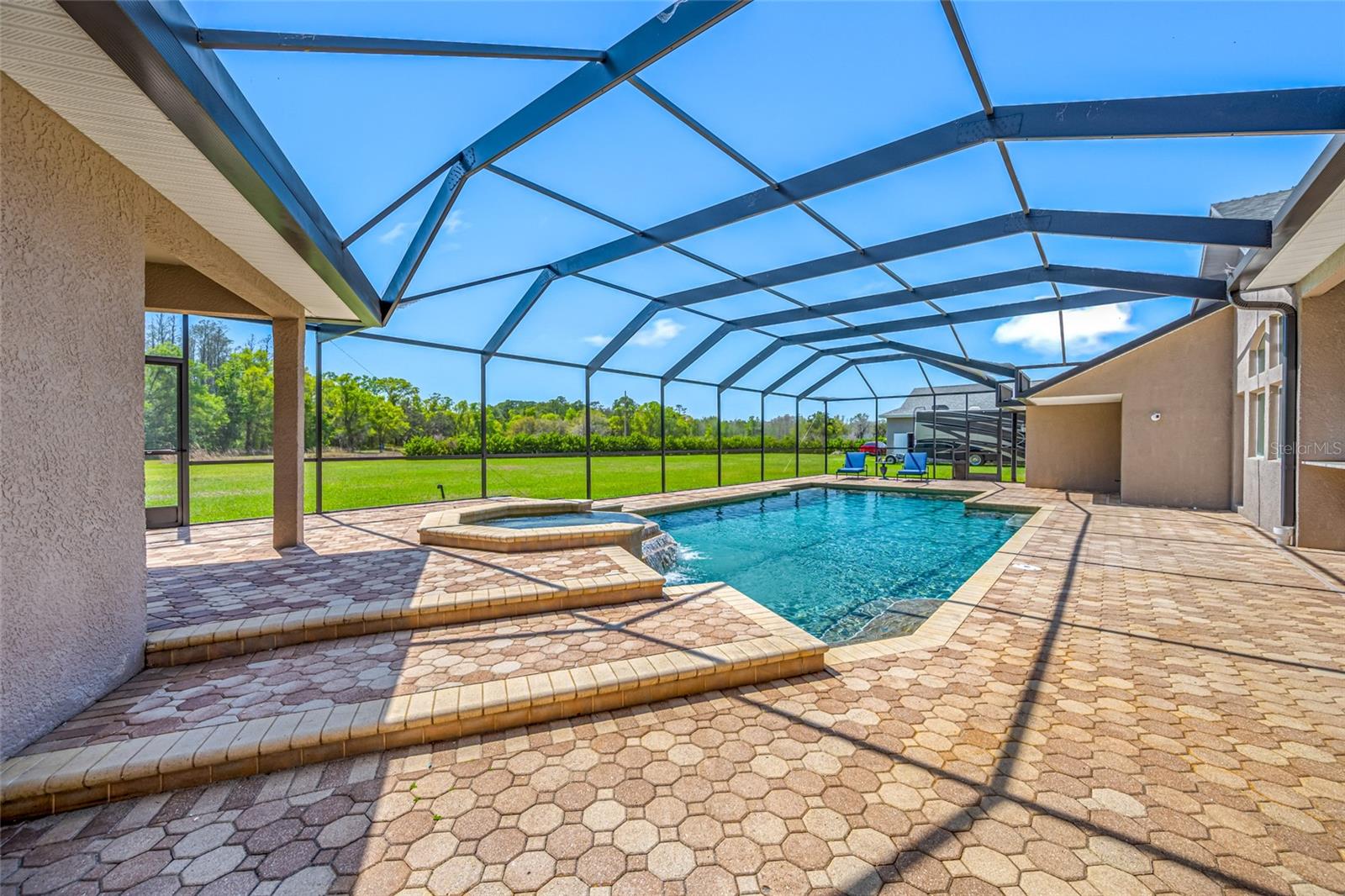 pool with spa