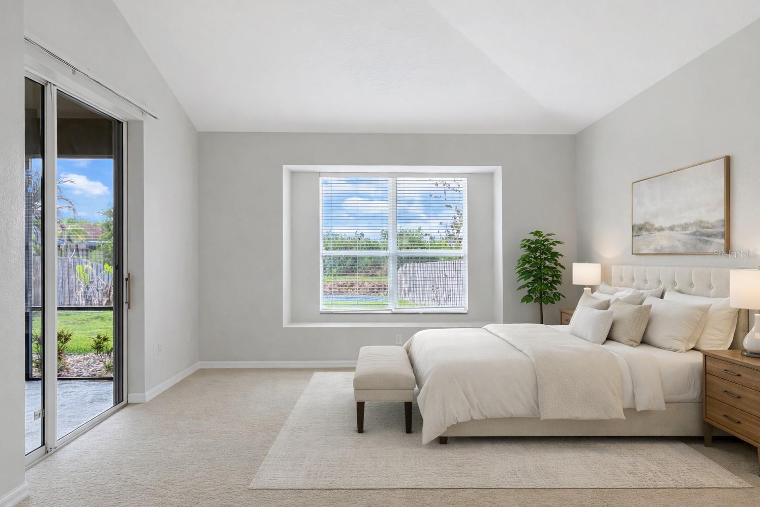 Primary Bedroom- virtual staging shown
