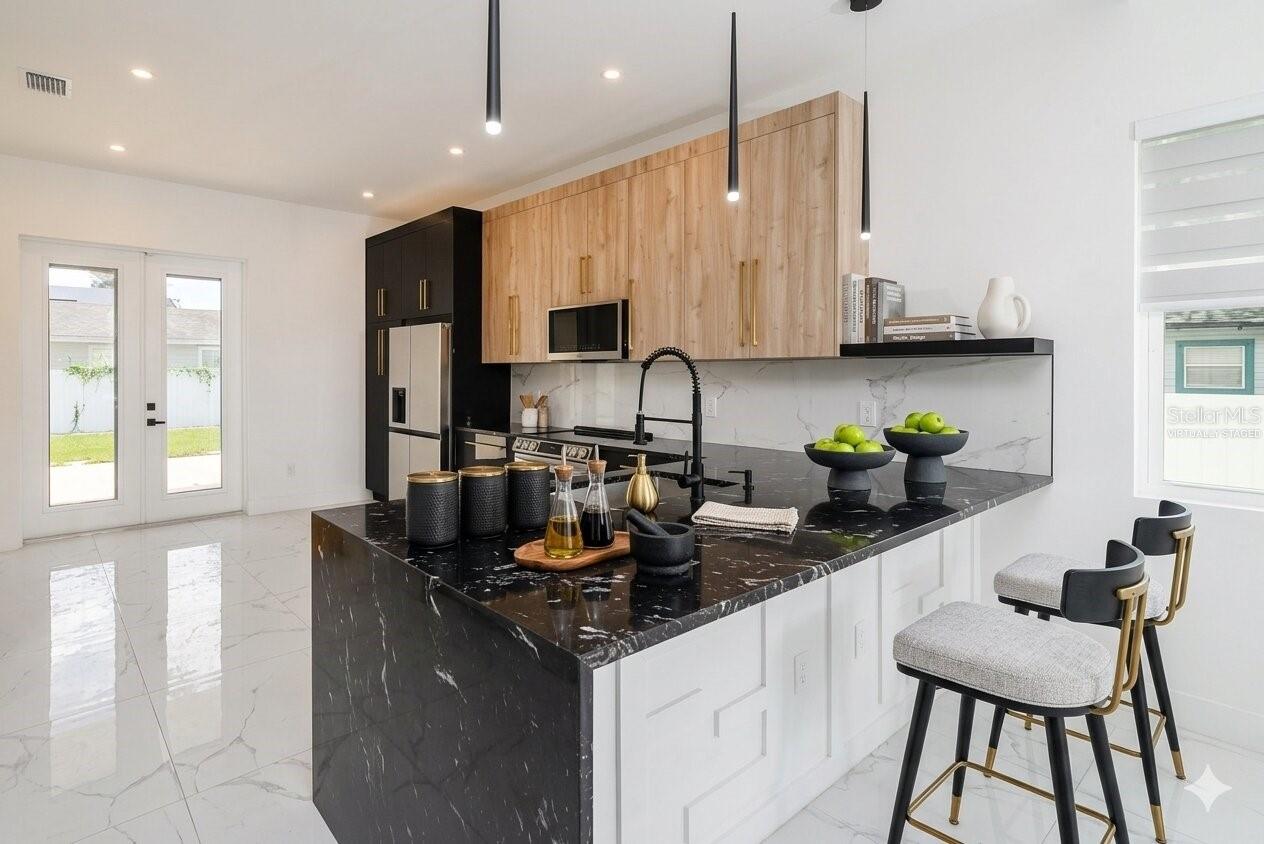 Virtually Staged Kitchen Island