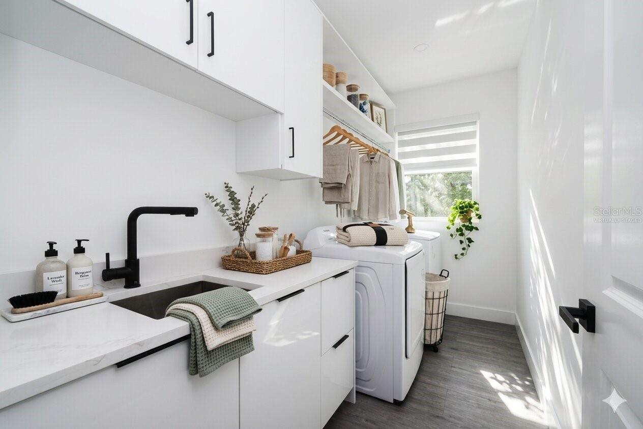 Virtually Staged Laundry Room