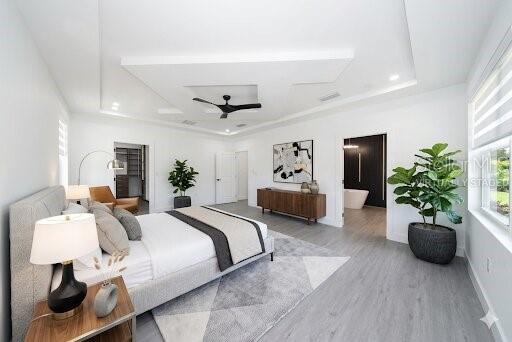 Virtually Staged Master Bedroom