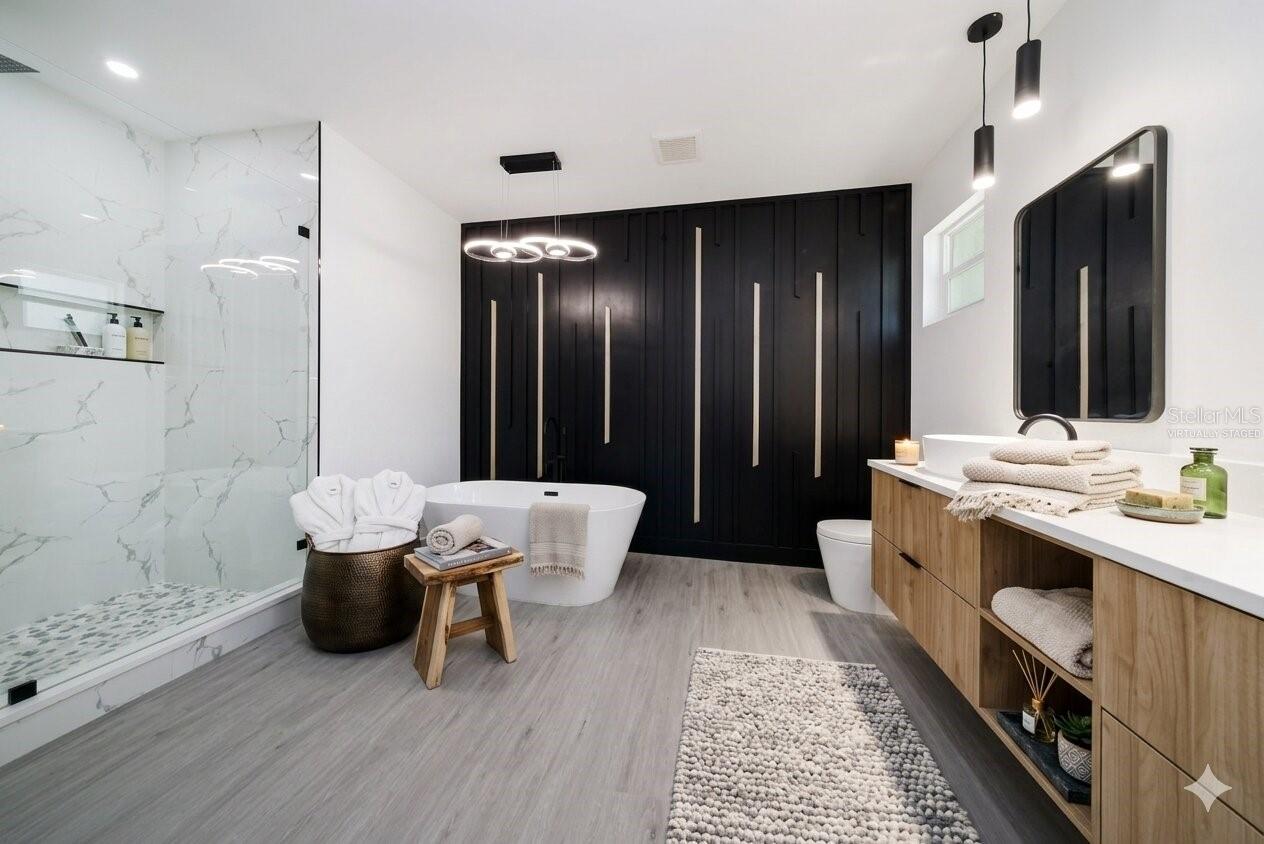 Virtually Staged Master Bathroom