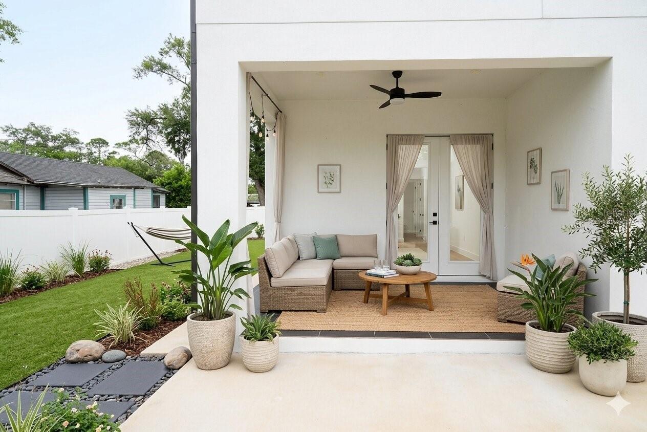 Virtually Staged Backyard