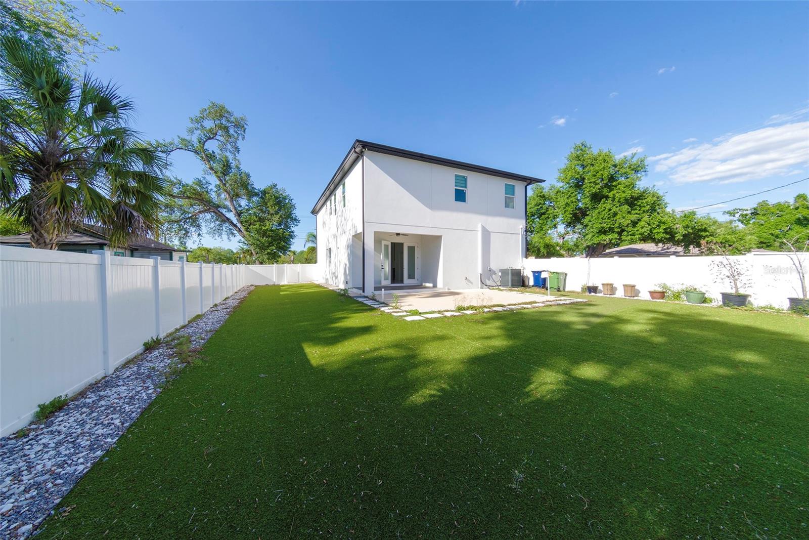 Fully Fenced and Pavered Backyard