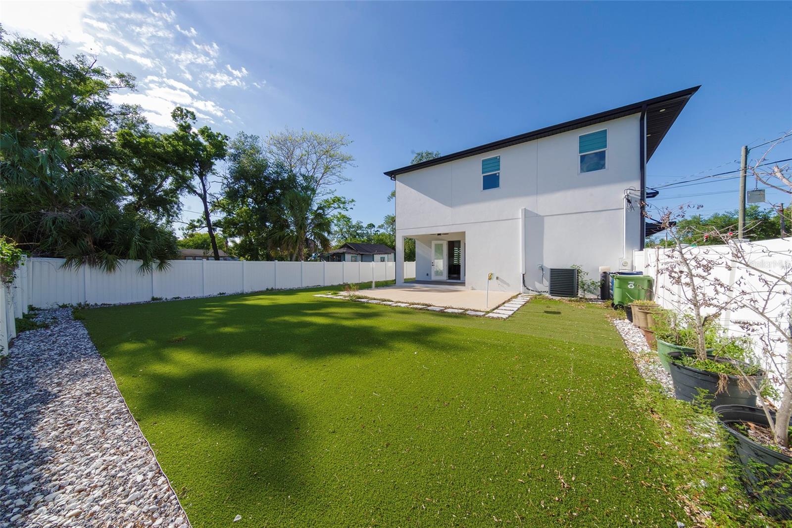 Fully Fenced and Pavered Backyard