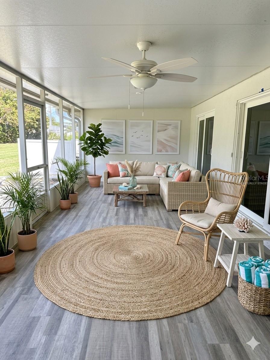 This photo has been virtually Staged. sunroom