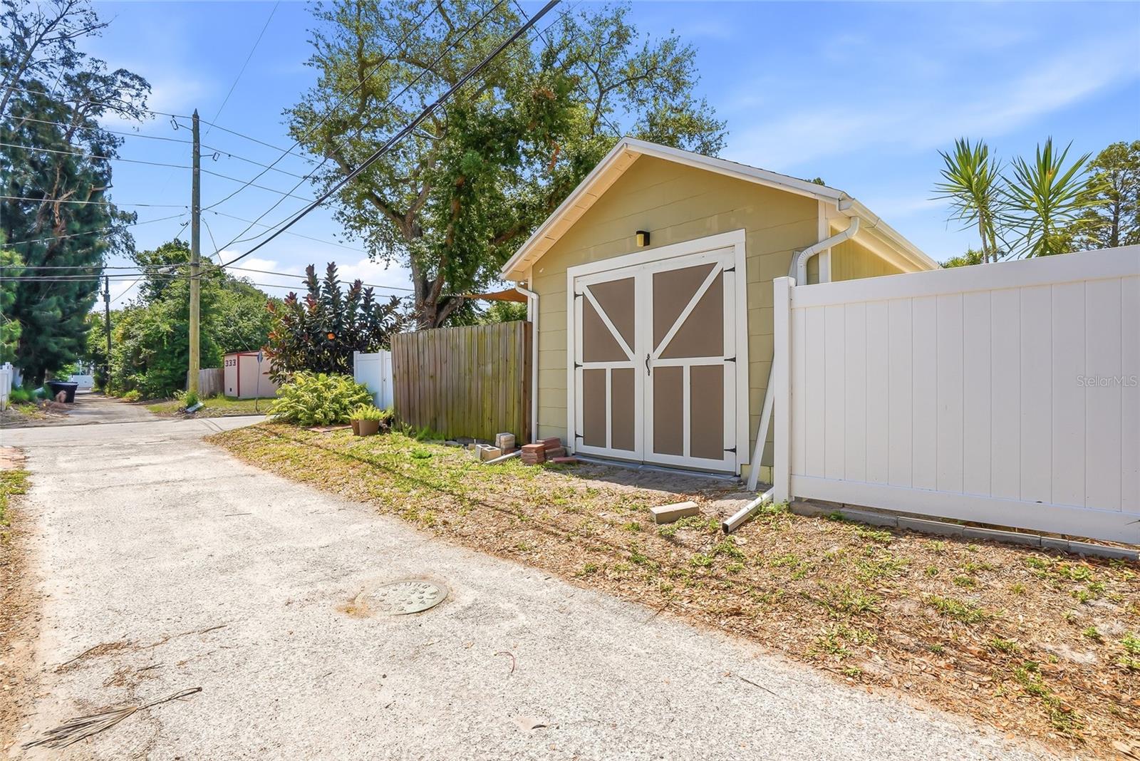 Detached single car garage.