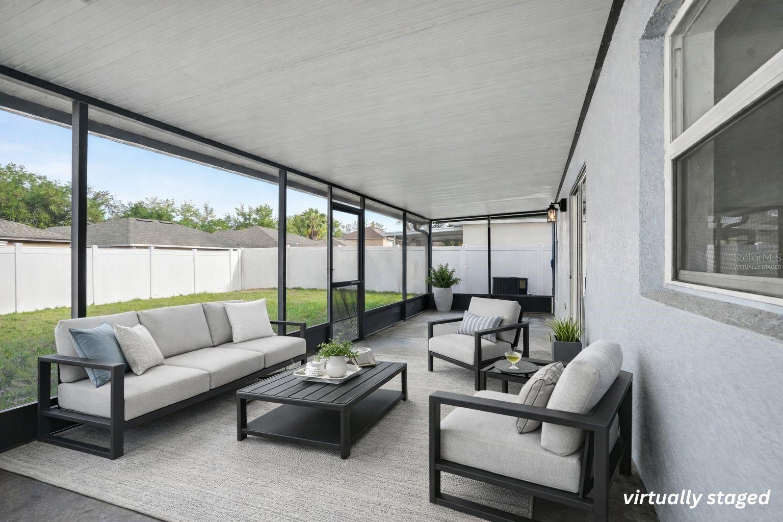 Virtually Staged Screened-Lanai - 10317 FROG POND DRIVE, RIVERVIEW, Florida 33569