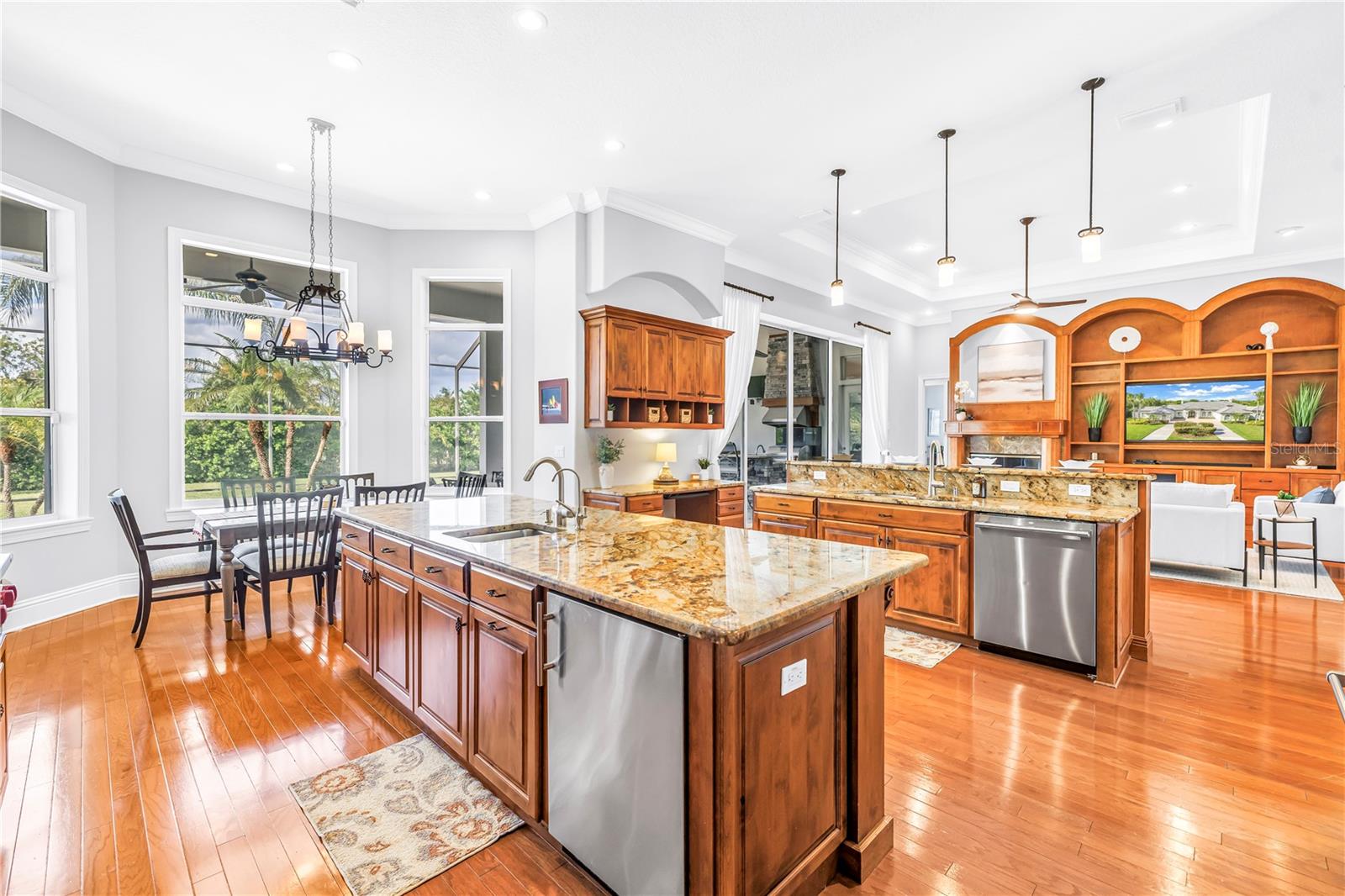 Kitchen into Family Room