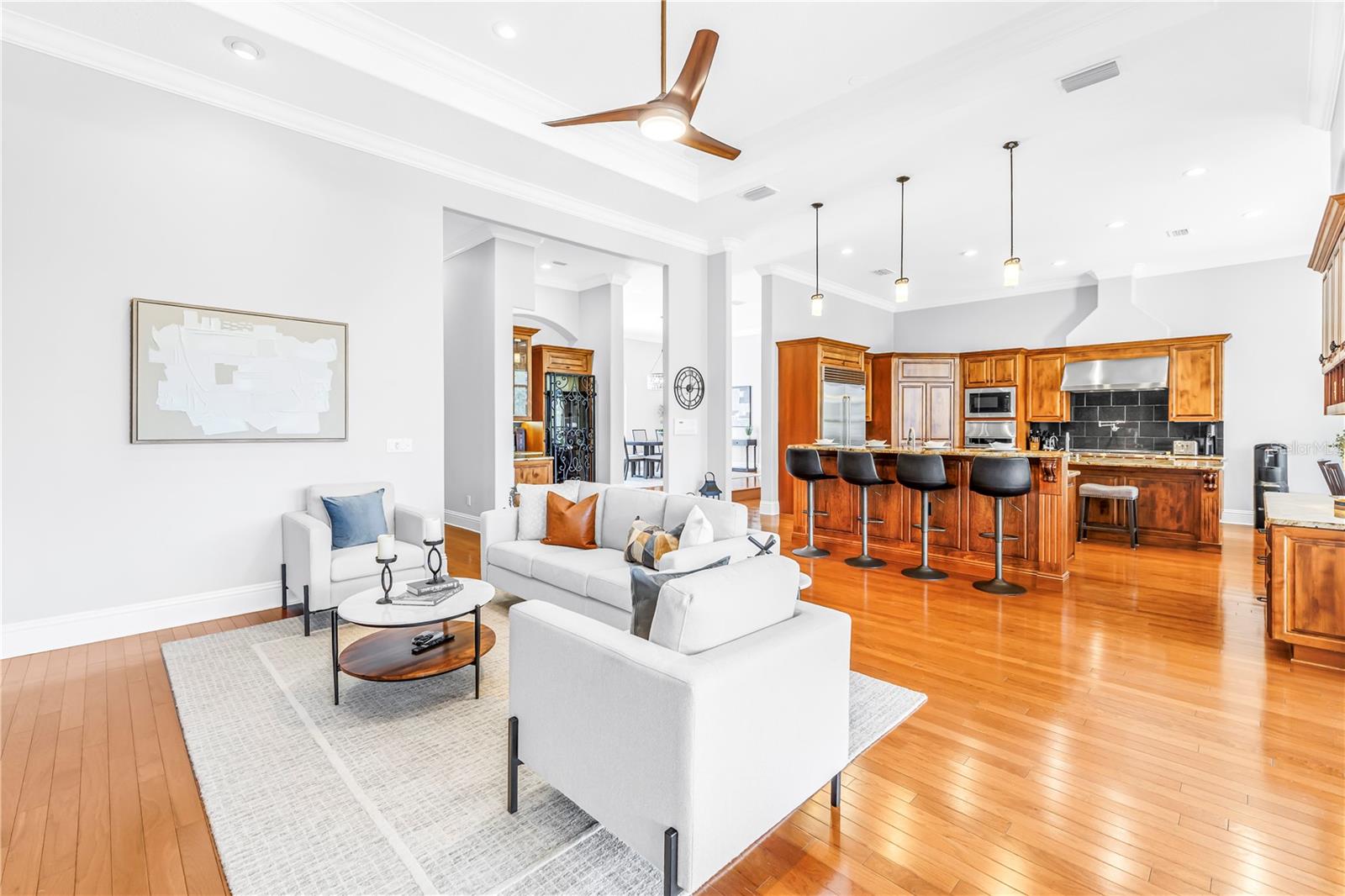 Family Room into Kitchen