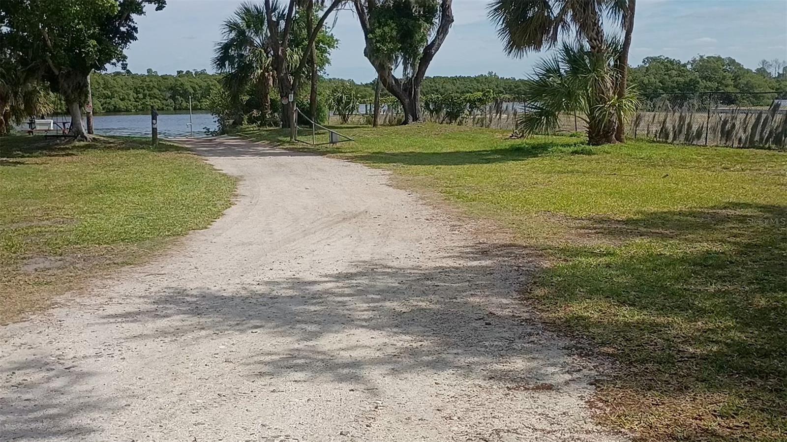Road to the boat ramp