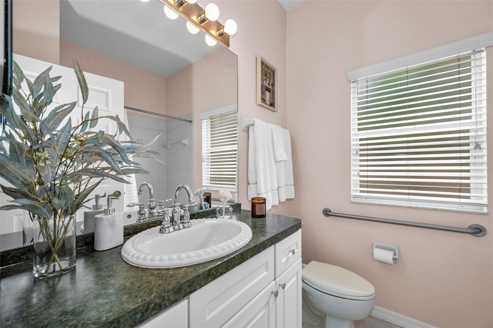 Bath 2, with tub/shower combo