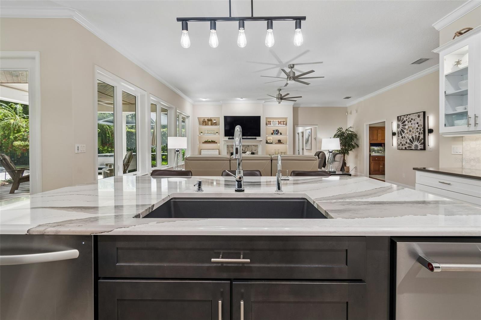 Kitchen Overlooking Family Room