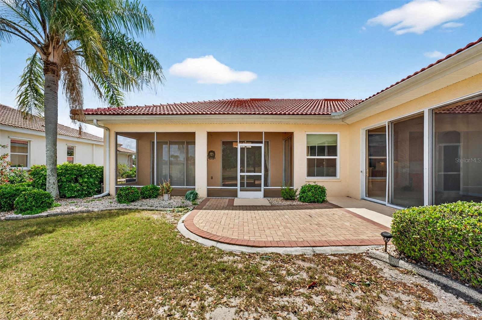 Paver area back of home