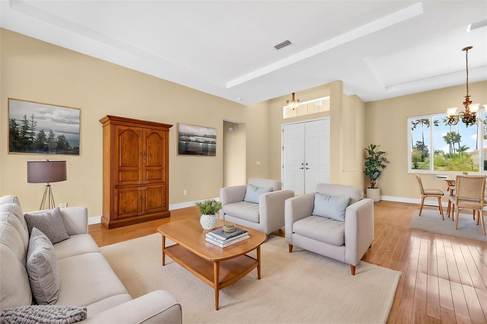 Virtually staged Living Room