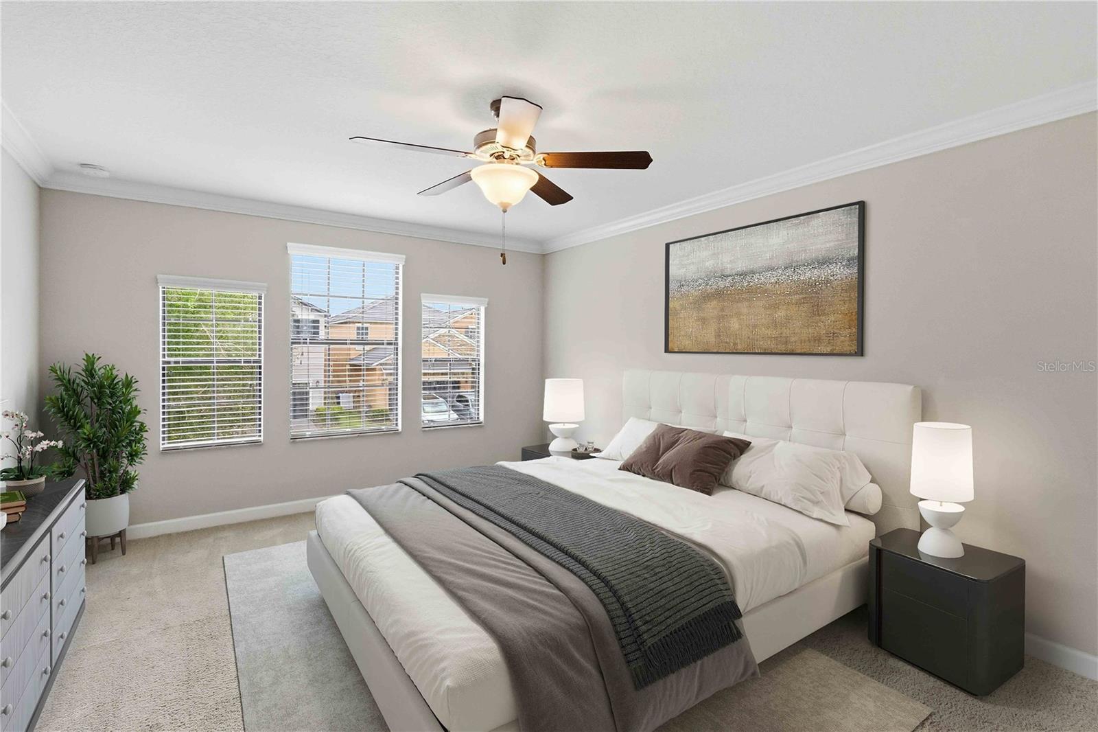 Staged Primary Bedroom