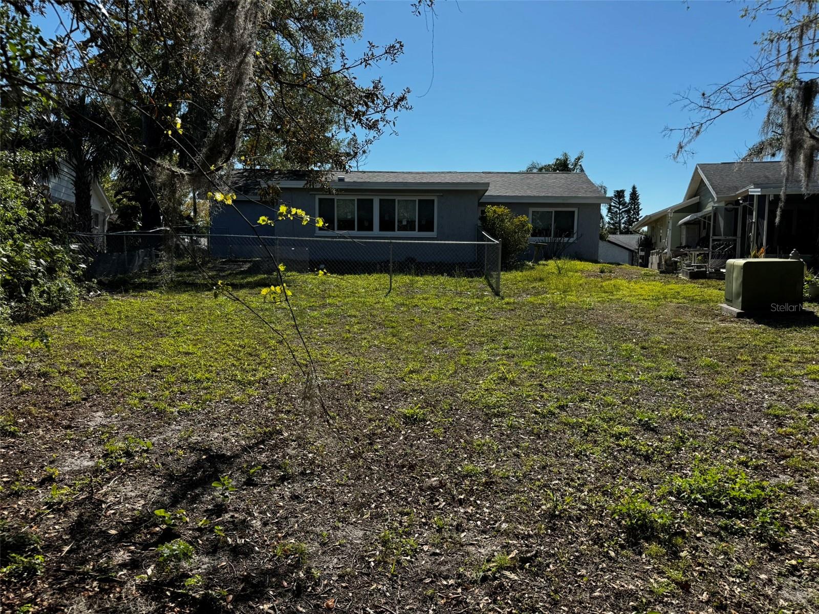from back of property