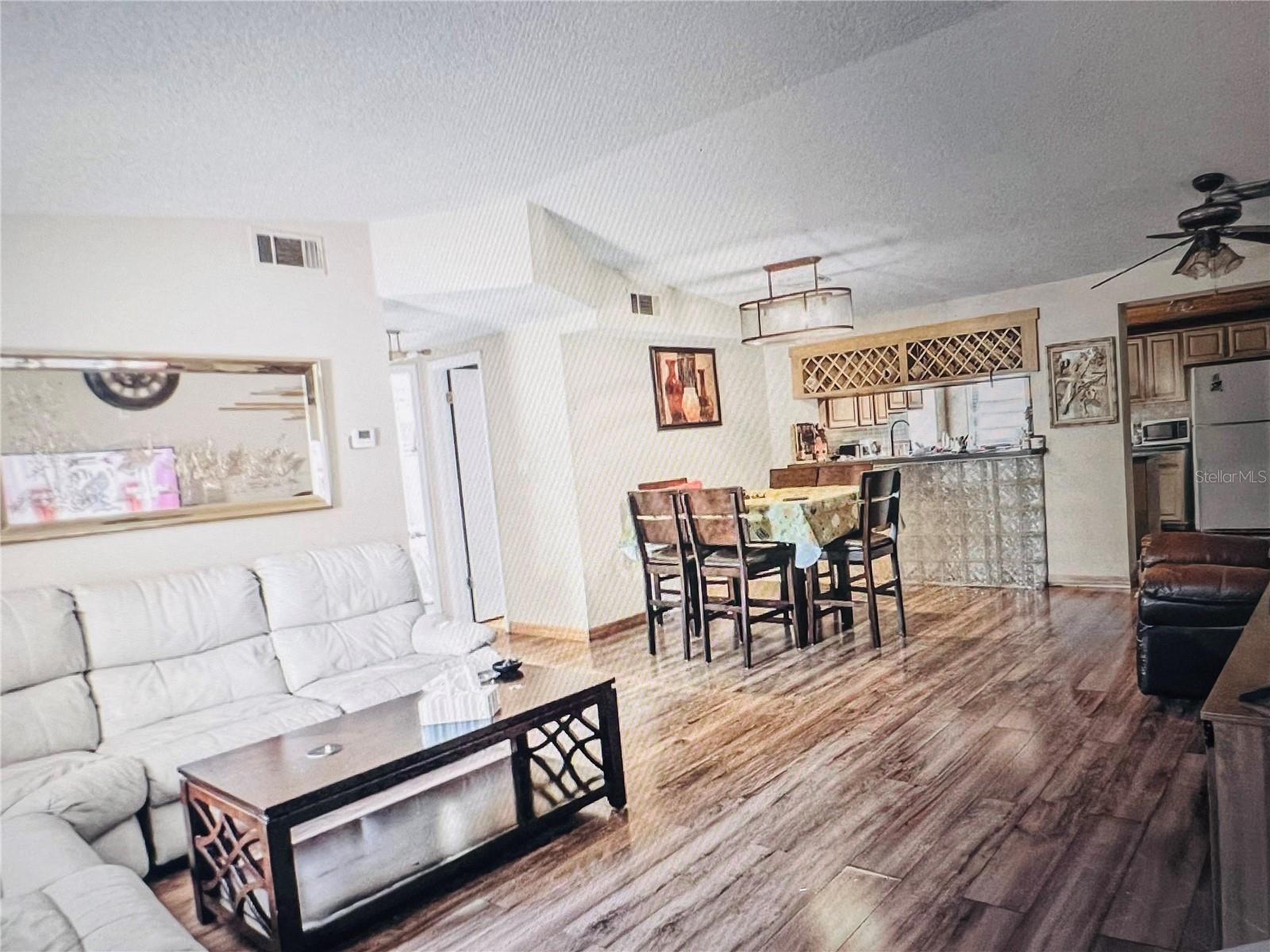 LIVING ROOM AND DINING AREA