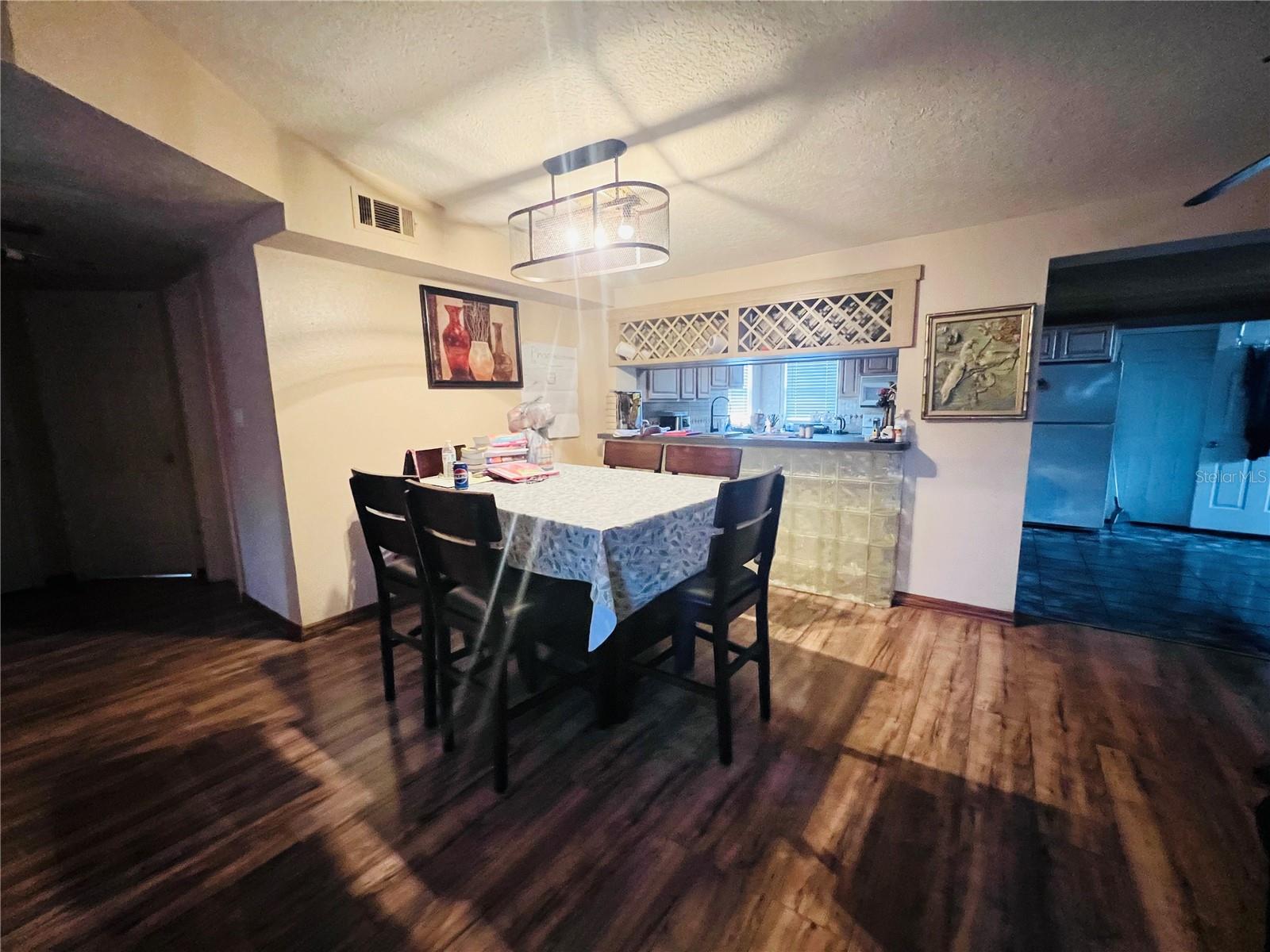 DINING AREA VIEW FROM LIVING ROOM
