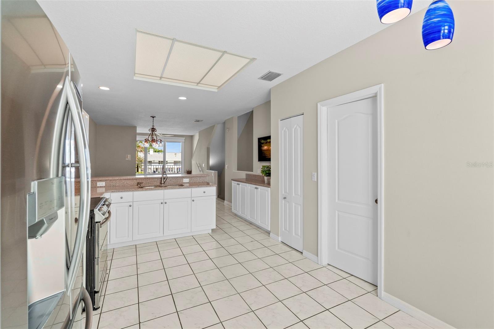 Large Kitchen open toward the Dining and Living Rooms