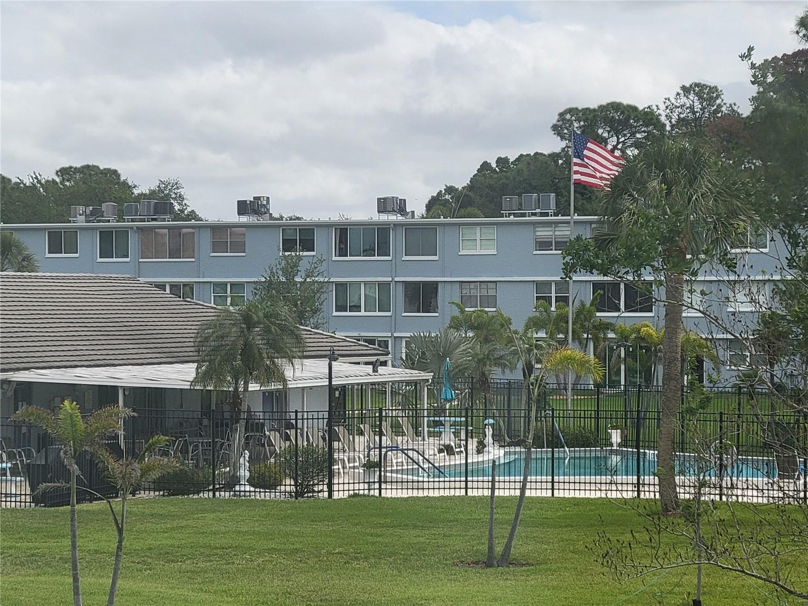 Clubhouse with heated pool