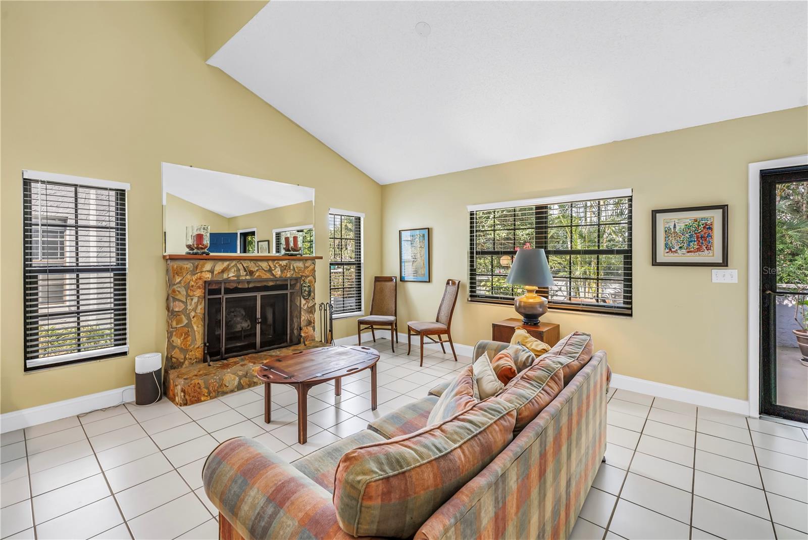 Fireplace in living room