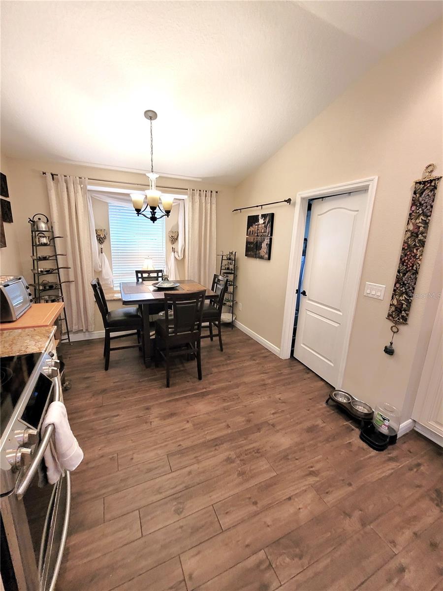Dinette with door to Utility Room / Laundry