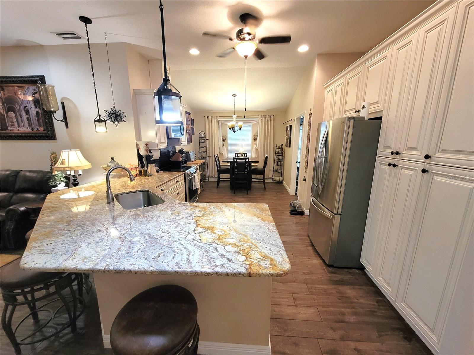 High end cabinetry and granite