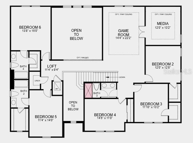 Additional Highlights Include: Study in place of flex, extended lanai, downstairs full bathroom, shower at upstairs bath 3, tray ceiling package, 8' interior doors, and sink at laundry.