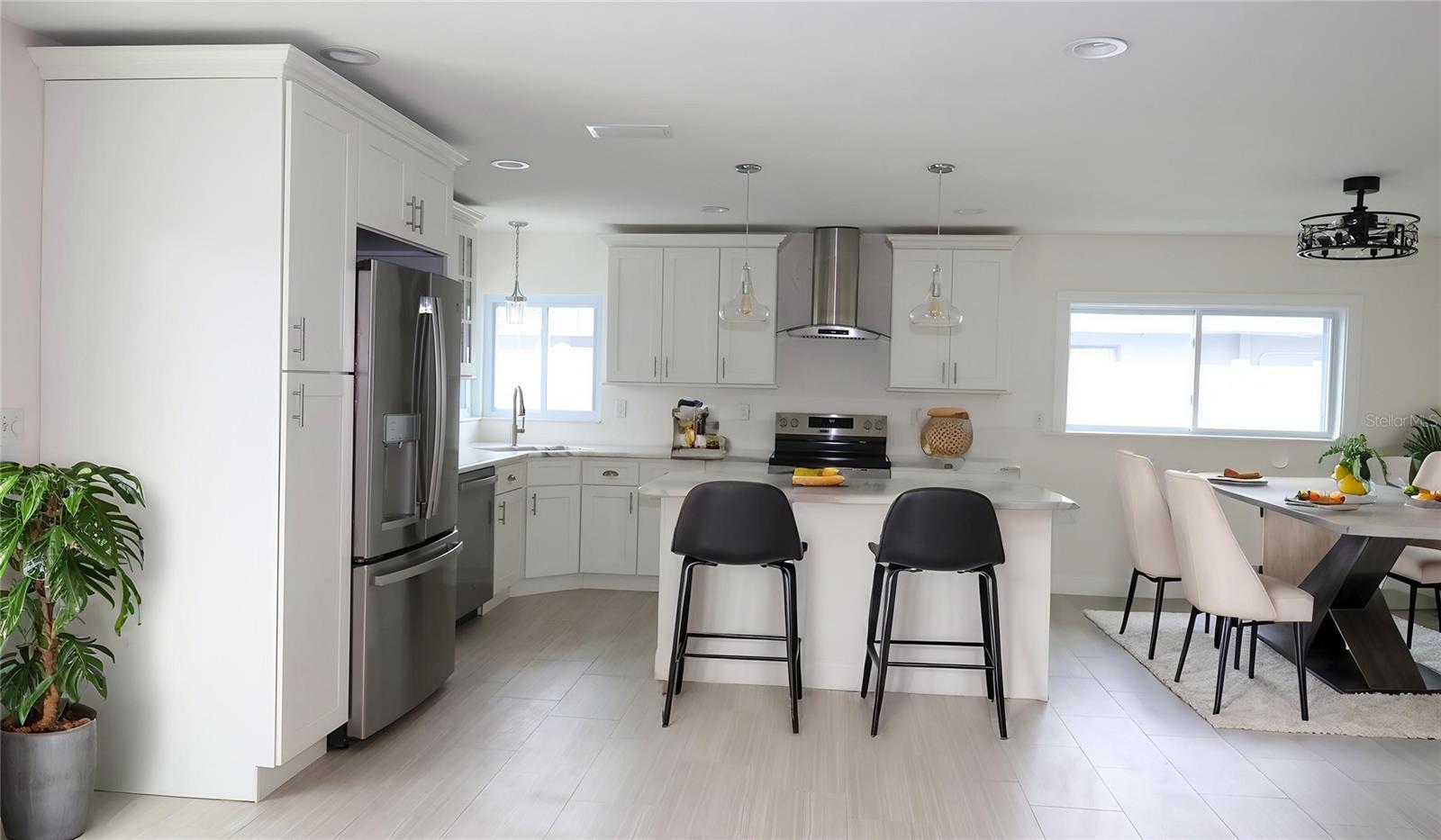staged dining room