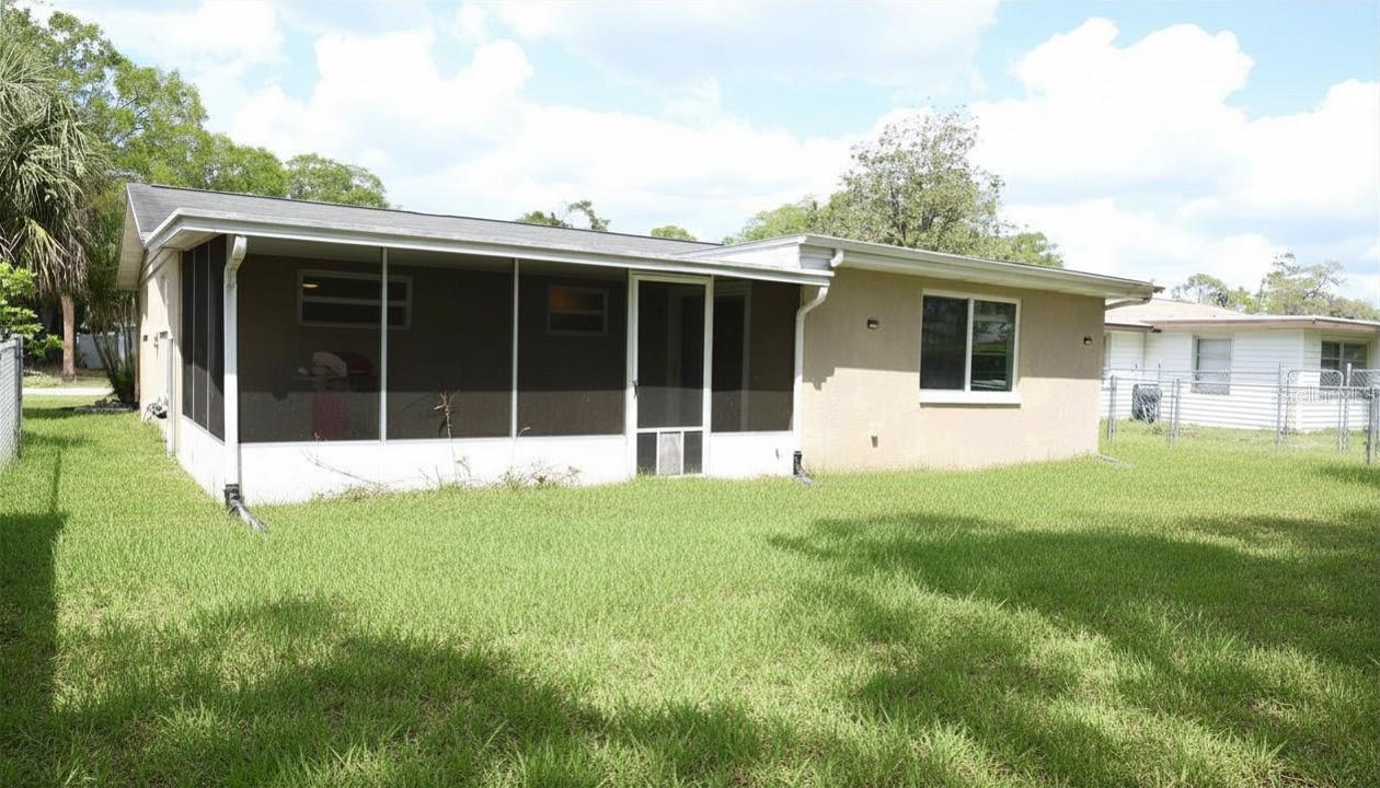 backyard fenced