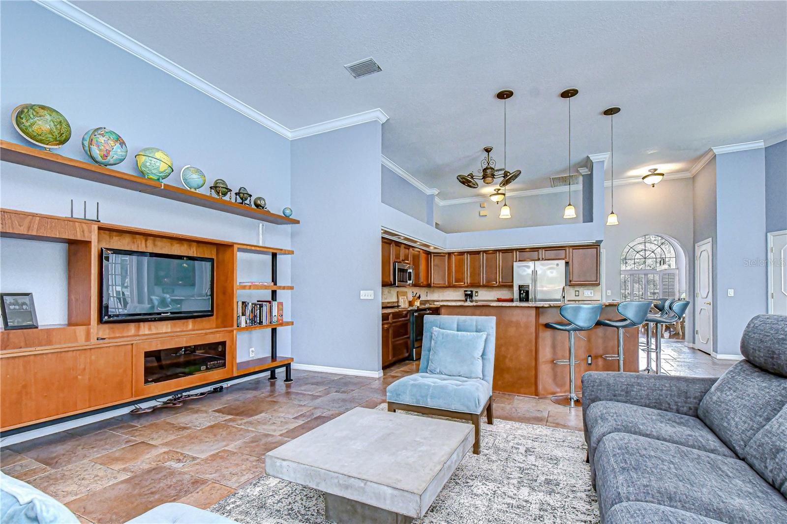 Open-concept design connecting seamlessly to the kitchen