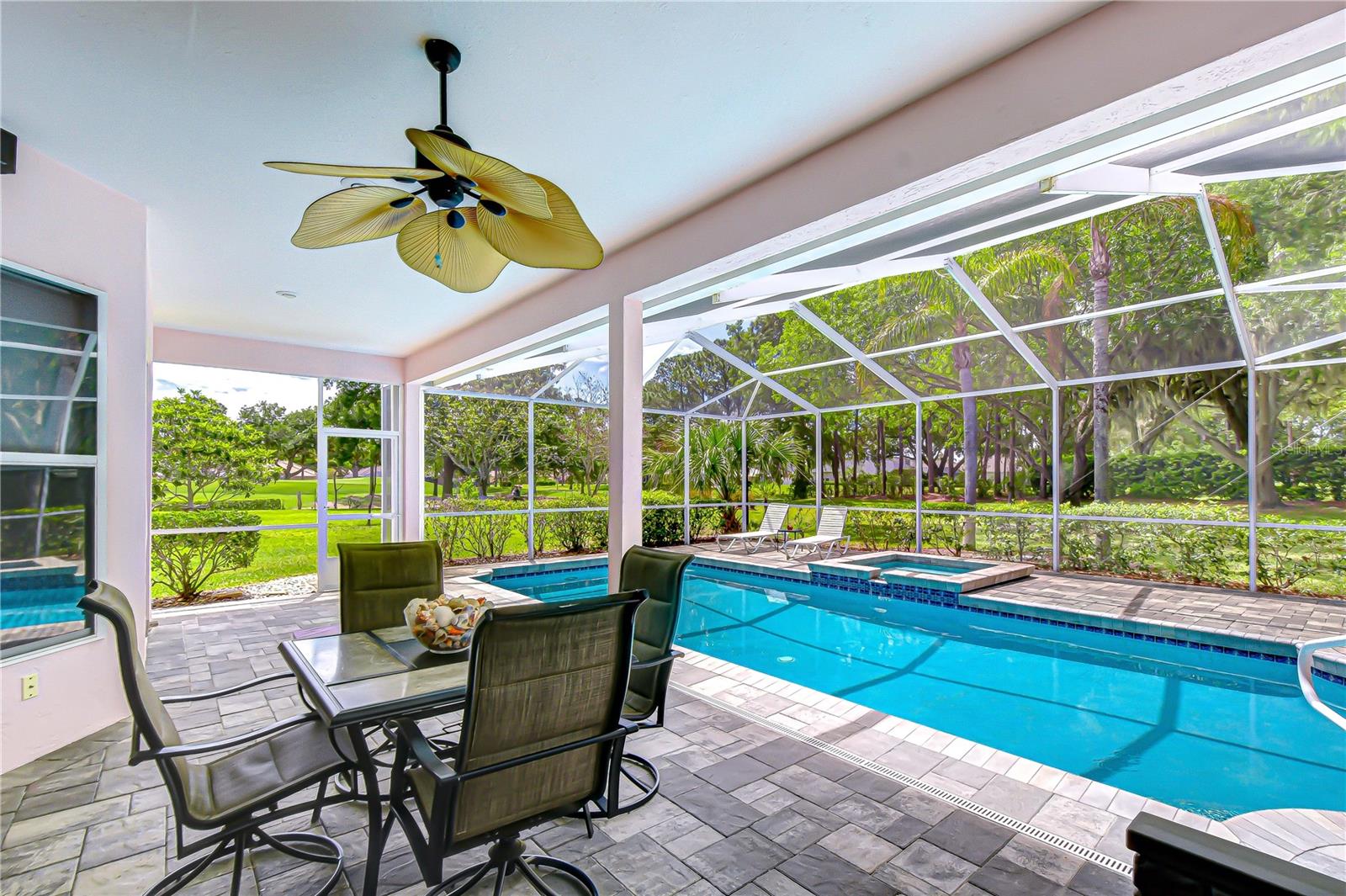 Covered outdoor seating area ideal for relaxing or entertaining