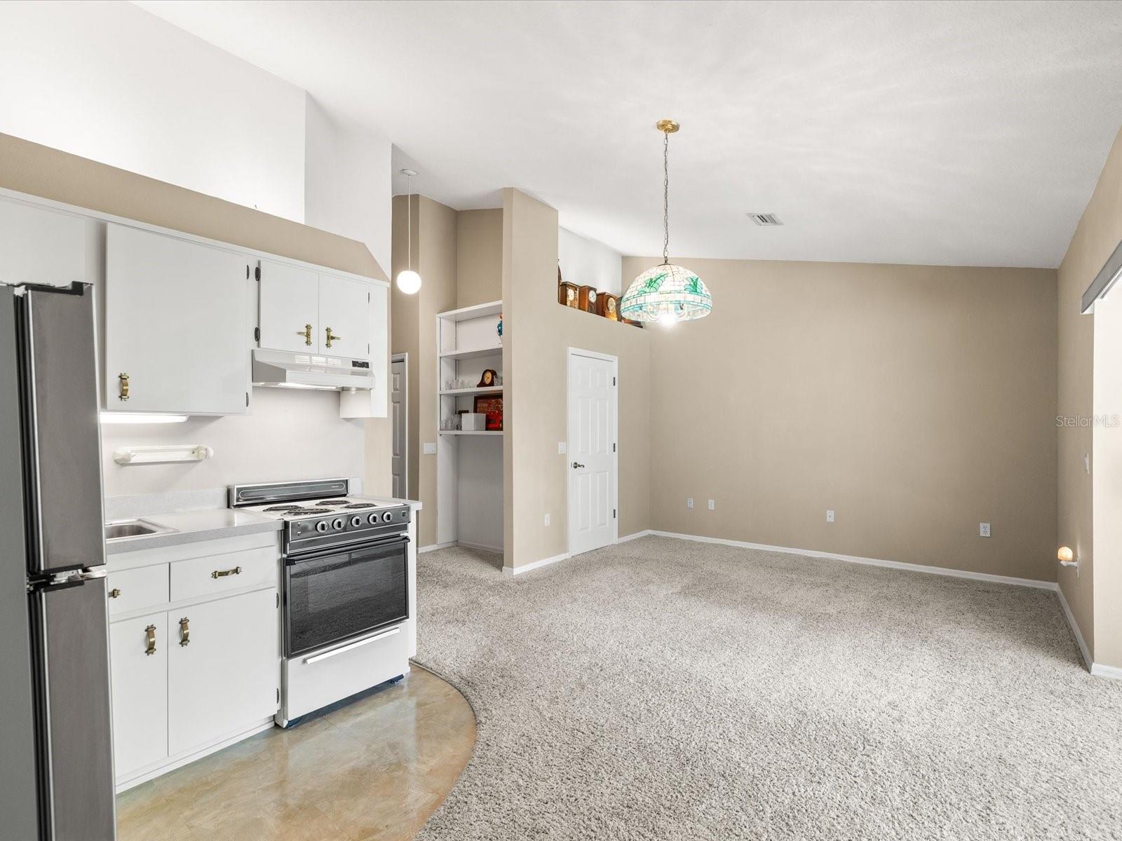 In-law suite kitchenette and living room