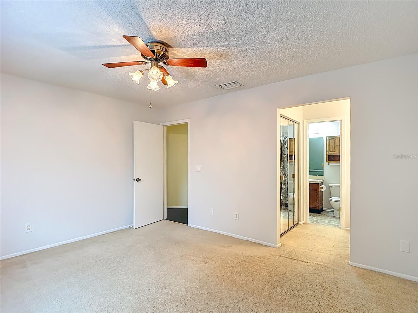 Primary Bedroom w/access to separate vanity area