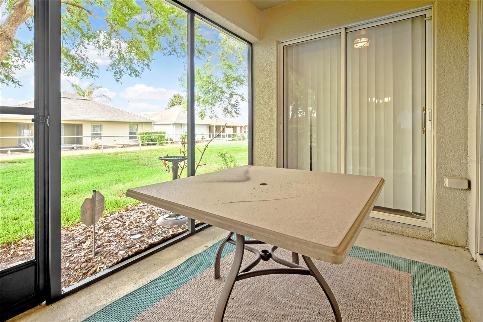 Covered screened in patio