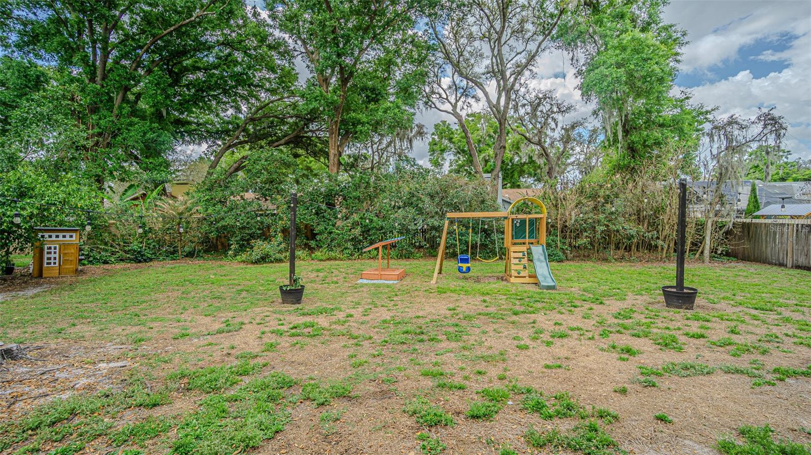 Spacious backyard with room to play.