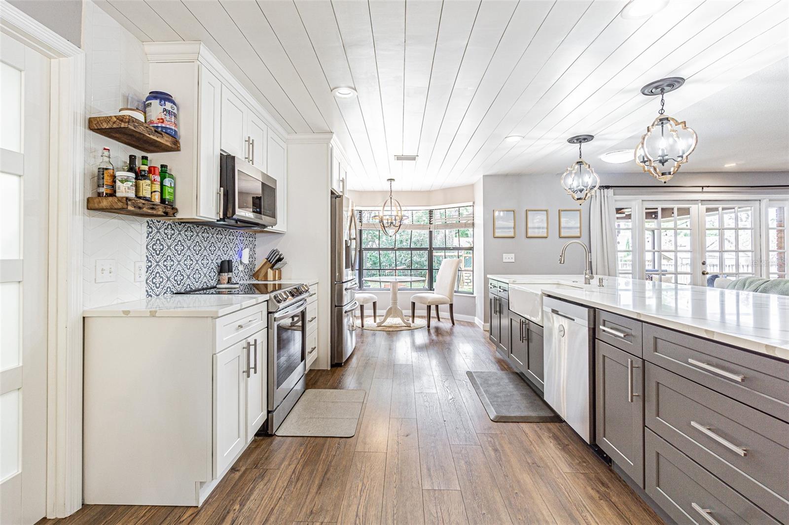Kitchen looking to the Dinette and backyard beyond.