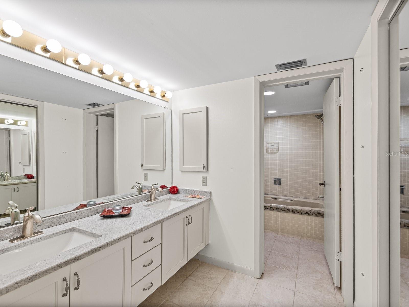 Double sink upgraded vanity