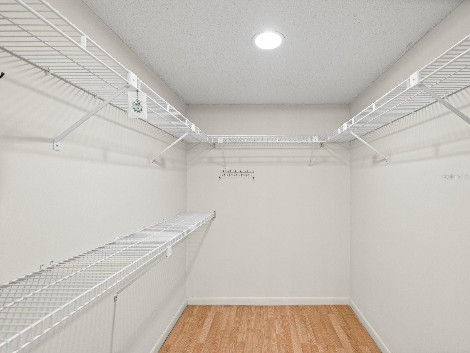Primary walk in closet