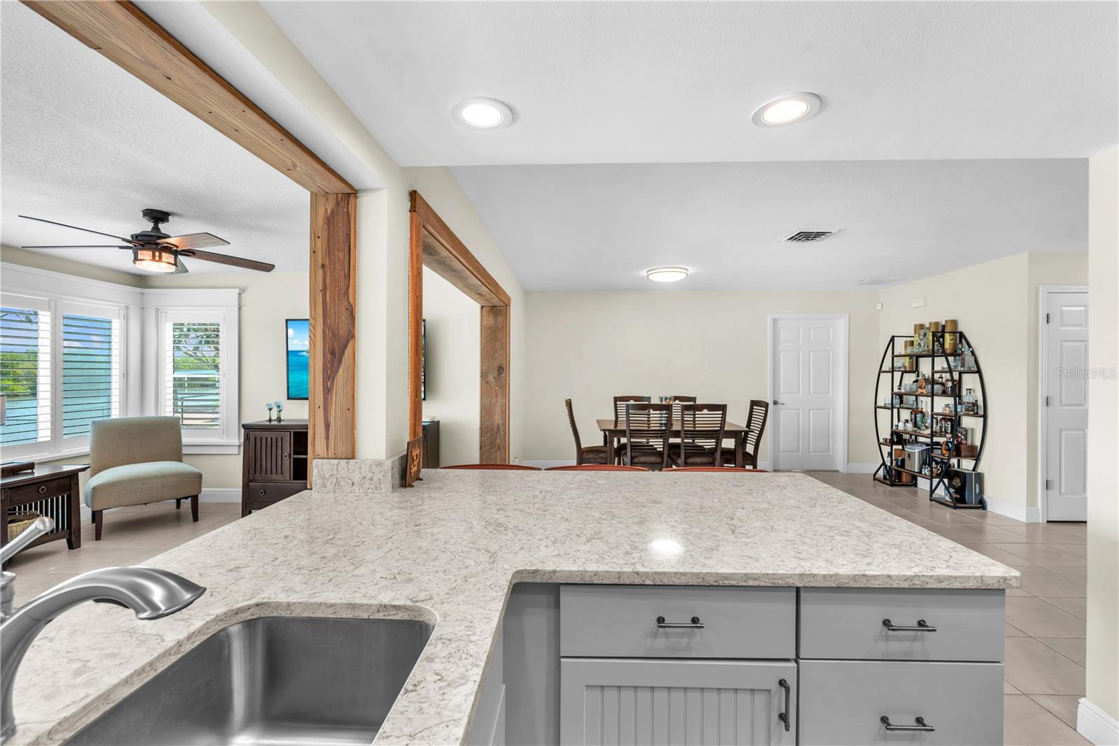 Kitchen with pass thru