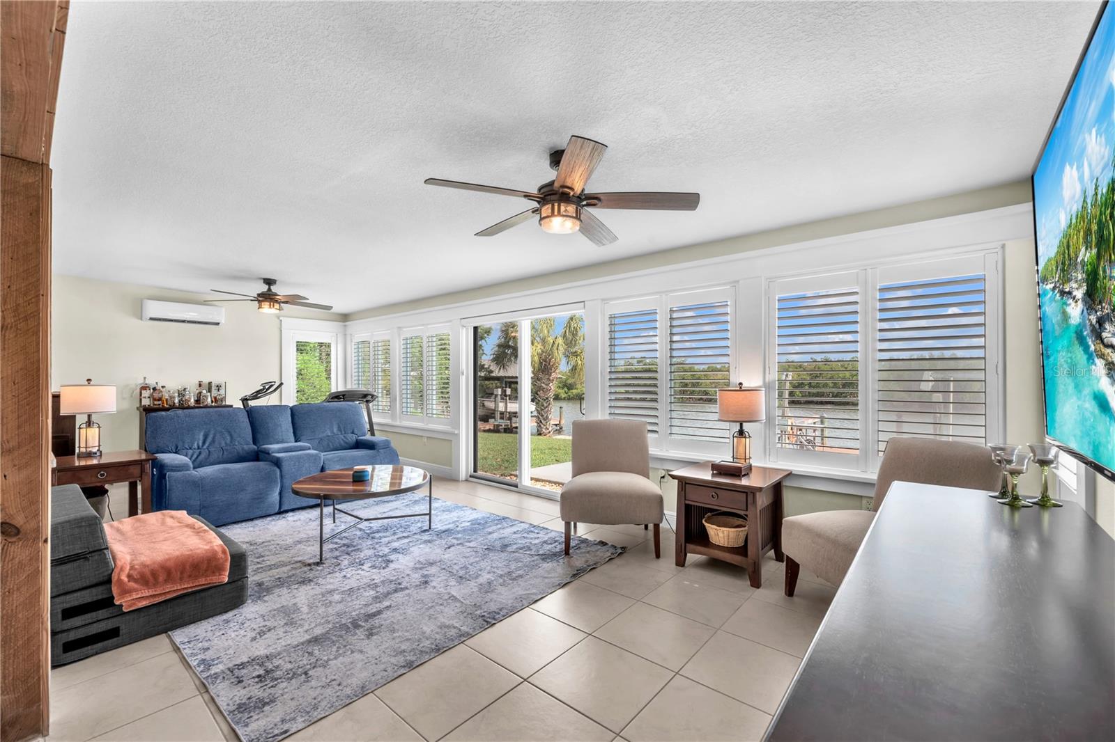 Sunroom/Familyroom with lots of windows and views