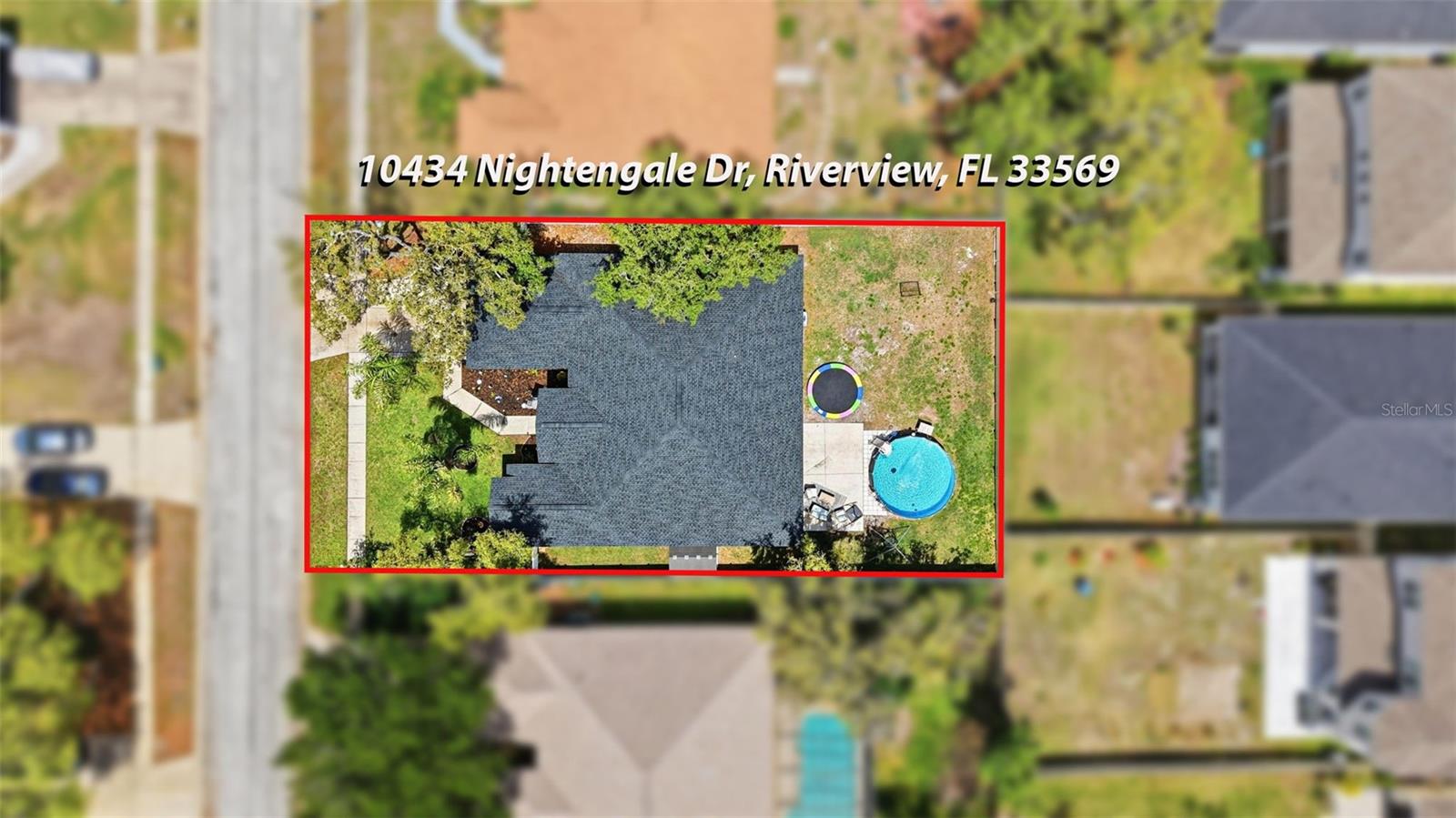 Aerial view of lot
