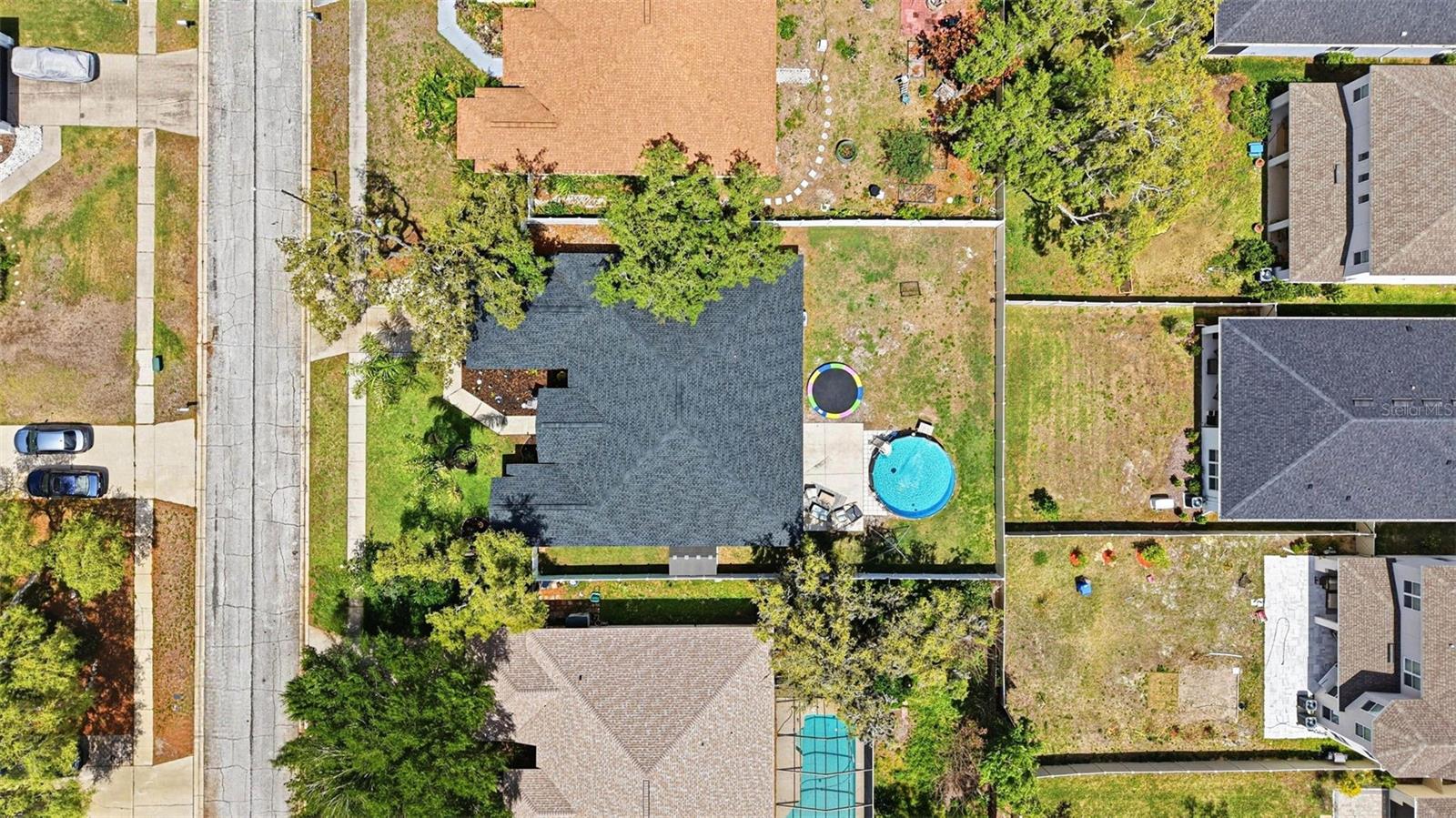Aerial view of lot