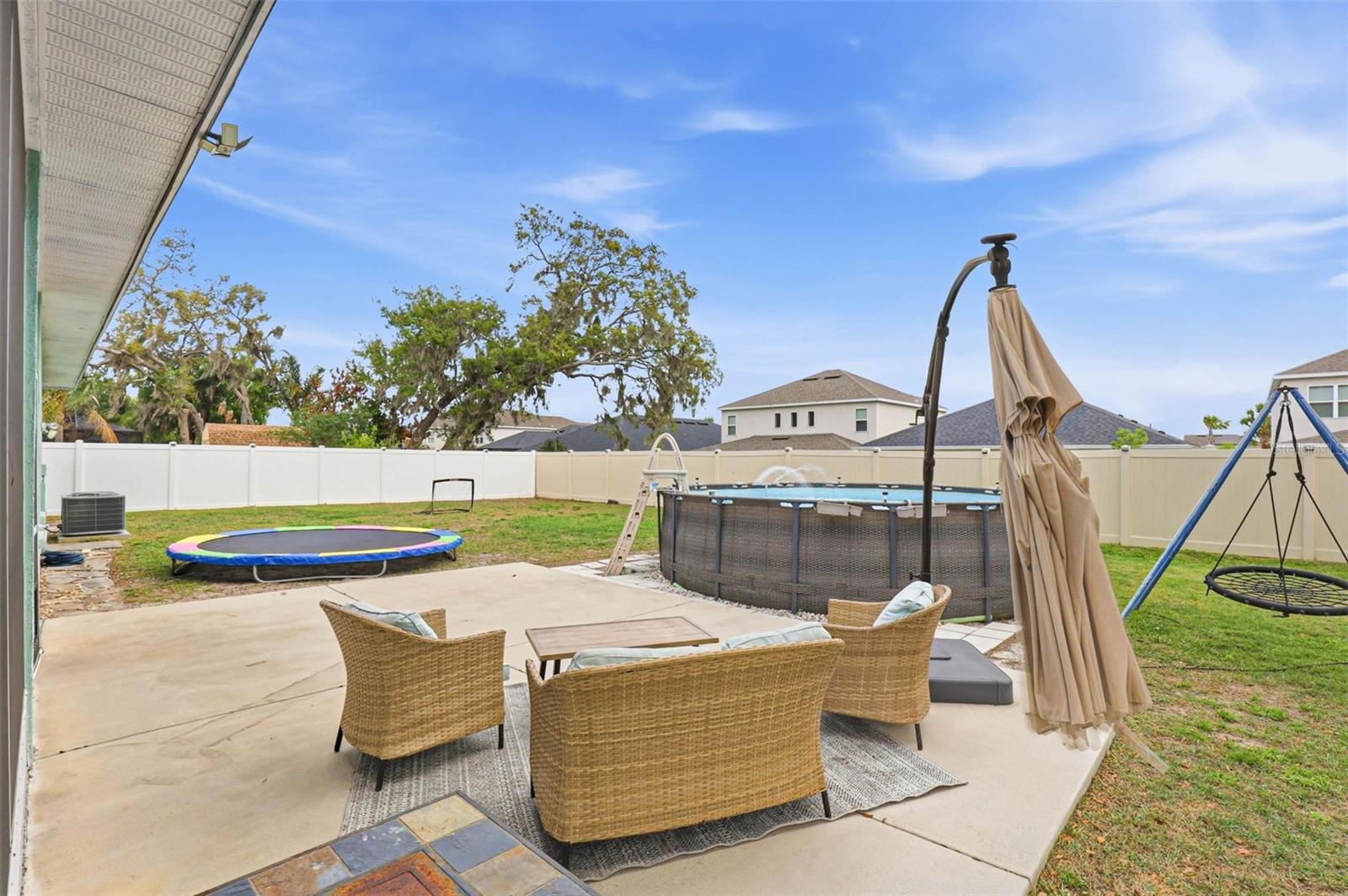 fenced in yard