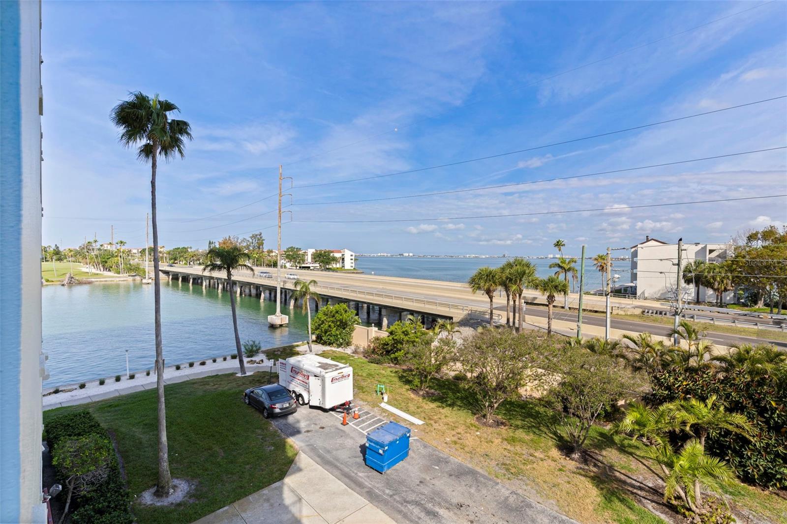 Partial water view from balcony