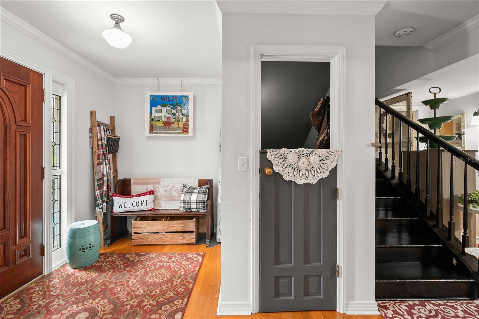 Foyer & under stairs storage